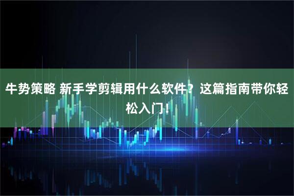 牛势策略 新手学剪辑用什么软件？这篇指南带你轻松入门！