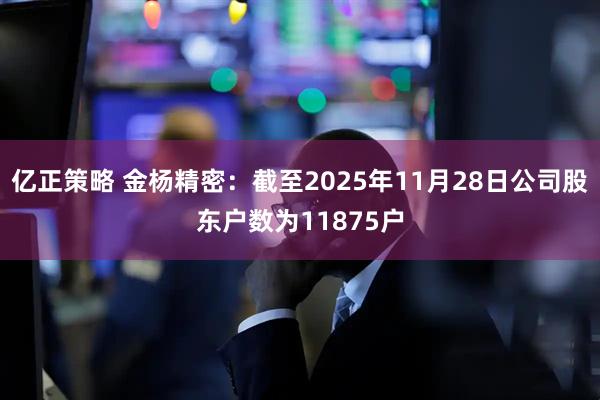 亿正策略 金杨精密：截至2025年11月28日公司股东户数为11875户